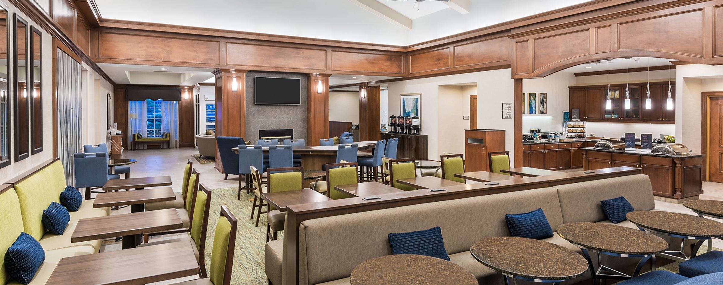 Lobby seating at Homewood Suites Amherst